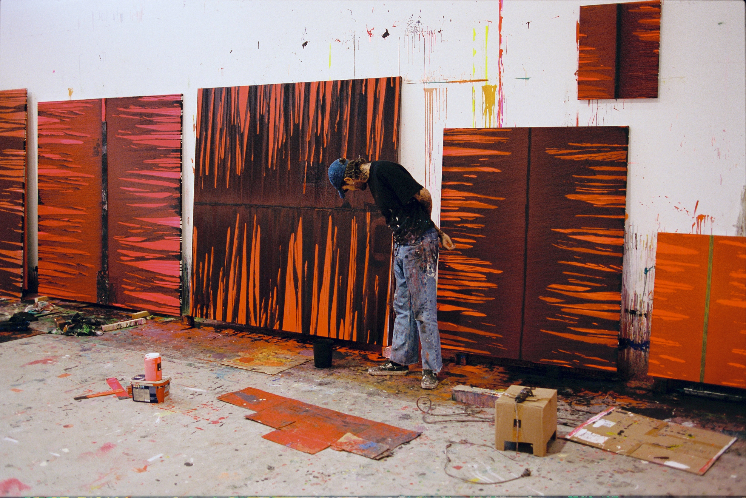 Julien Jaca painter in his studio, 2025