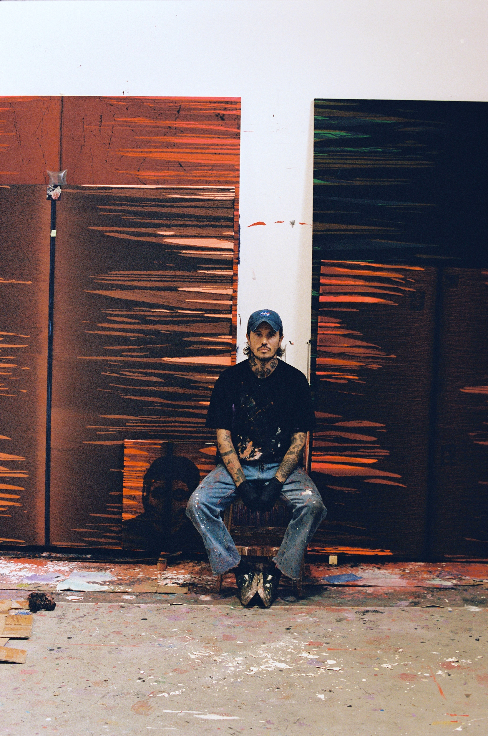 Artist Julien Jaca is his studio, France